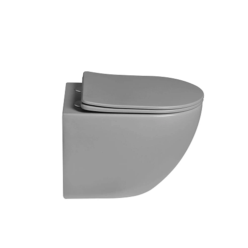Унитаз подвесной Vincea Globo VT1-14STMG Торнадо серый матовый, ультратонкое сиденье микролифт Унитаз подвесной Vincea Globo VT1-14STMG Торнадо серый матовый, ультратонкое сиденье микролифт