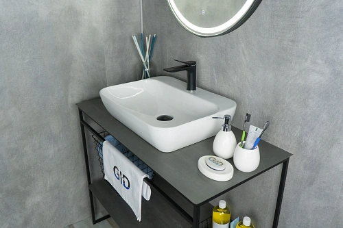 Раковина Gid N9047 51184 накладная белая 55x42x15 Раковина Gid N9047 51184 накладная белая 55x42x15