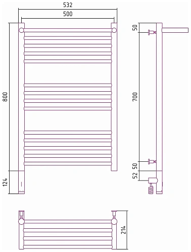 Полотенцесушитель электрический Сунержа Богема с полкой 3.0 800х500 / МЭМ левый 071-5806-8050 Сатин Полотенцесушитель электрический Сунержа Богема с полкой 3.0 800х500 / МЭМ левый 071-5806-8050 Сатин
