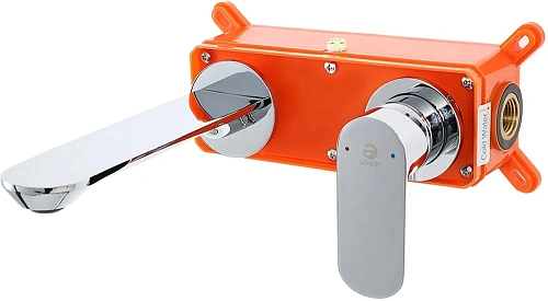 Смеситель для раковины STWORKI Ноттвиль NO-03cr С ВНУТРЕННЕЙ ЧАСТЬЮ, хром, скрытого монтажа, настенн 550031 Смеситель для раковины STWORKI Ноттвиль NO-03cr С ВНУТРЕННЕЙ ЧАСТЬЮ, хром, скрытого монтажа, настенн 550031