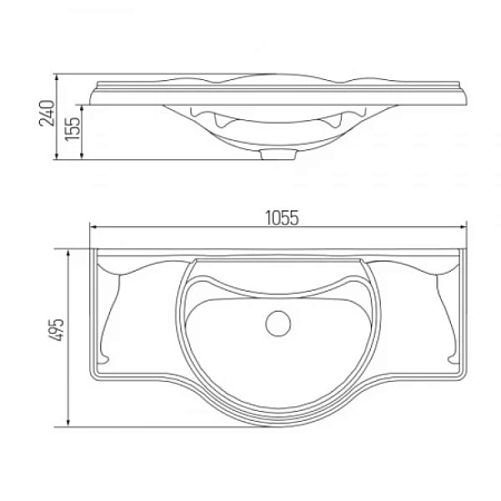 Раковина Aquaton Лаура 105 1A706831LU080 белый мрамор Раковина Aquaton Лаура 105 1A706831LU080 белый мрамор