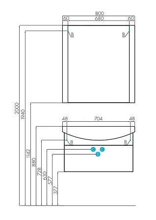 Зеркало Aquaton Ария 80 темно-коричневое 1A141902AA430 Зеркало Aquaton Ария 80 темно-коричневое 1A141902AA430