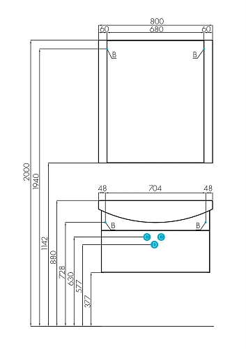Зеркало Aquaton Ария 80 1A141902AA010 Зеркало Aquaton Ария 80 1A141902AA010