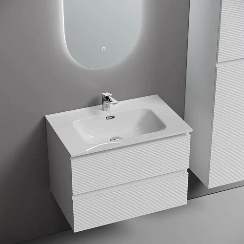 Тумба под раковину Sancos Folk FL70W 690х445х500 Bianco, подвесная Тумба под раковину Sancos Folk FL70W 690х445х500 Bianco, подвесная