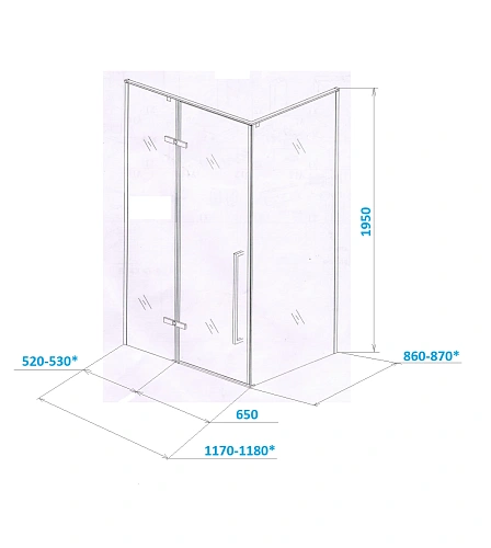 Душевой уголок Ceruttispa C1A без поддона 120x90x195 Душевой уголок Ceruttispa C1A без поддона 120x90x195
