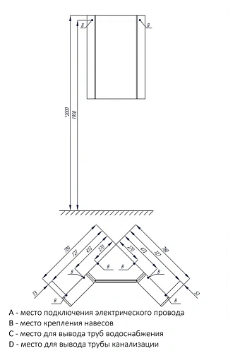 Зеркальный шкаф Aquaton центральный модуль Кантара дуб полярный 1A205702ANW70 Зеркальный шкаф Aquaton центральный модуль Кантара дуб полярный 1A205702ANW70