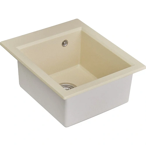 Кухонная мойка Aquaton Линеа 43 1A732932LW290 из литого мрамора, шампань Кухонная мойка Aquaton Линеа 43 1A732932LW290 из литого мрамора, шампань