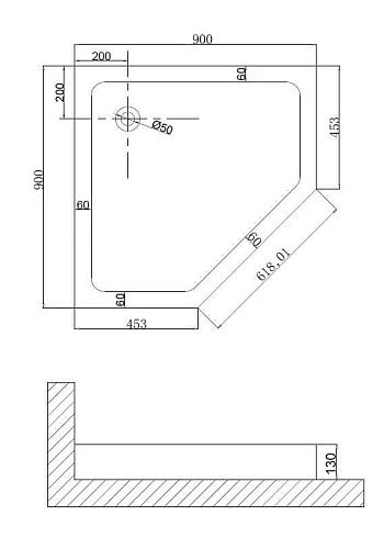 Душевой поддон Niagara Nova NG-90-90D (90x90x13) трапеция, для 6605, 6805 90901D Душевой поддон Niagara Nova NG-90-90D (90x90x13) трапеция, для 6605, 6805 90901D