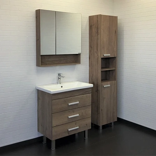 Тумба с раковиной Comforty Никосия 70Н 00-00008854 дуб темный раковина Como 70 Тумба с раковиной Comforty Никосия 70Н 00-00008854 дуб темный раковина Como 70