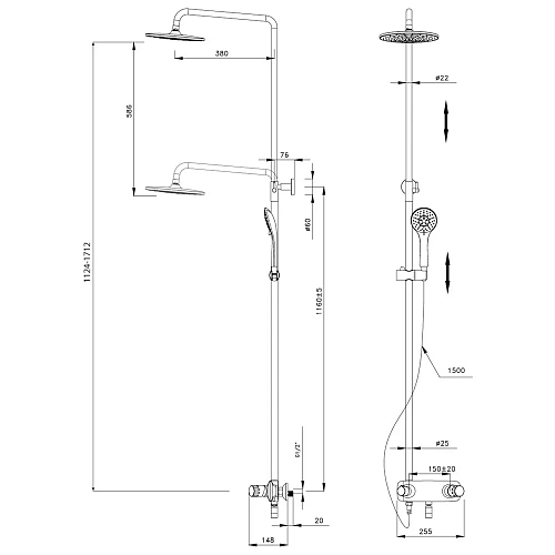 Душевая система Lemark Wing (LM5362C) Душевая система Lemark Wing (LM5362C)