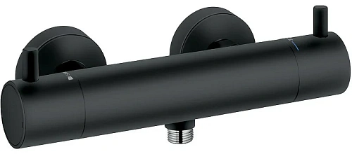 Смеситель для душа Kludi Bozz с термостатом, черный матовый 352033938 Смеситель для душа Kludi Bozz с термостатом, черный матовый 352033938