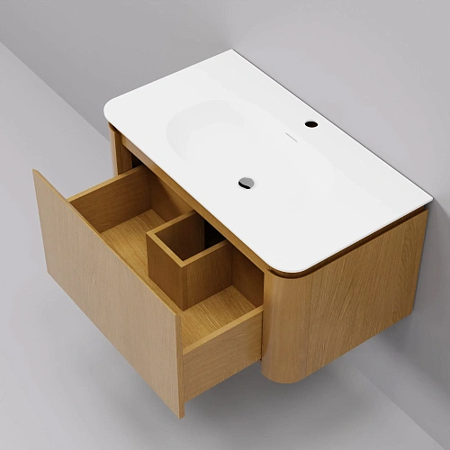 Тумба с раковиной ArtDecco Coco 80 ACC08W14S100 белый дуб Тумба с раковиной ArtDecco Coco 80 ACC08W14S100 белый дуб