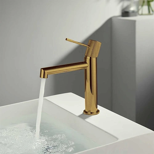 Смеситель для раковины Vincea Desire VBF-1D1BG брашированное золото Смеситель для раковины Vincea Desire VBF-1D1BG брашированное золото