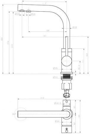 Смеситель для кухни ESSEN, PVD, вороненая сталь, 213011-GM, Paulmark Es213011-GM Смеситель для кухни ESSEN, PVD, вороненая сталь, 213011-GM, Paulmark Es213011-GM