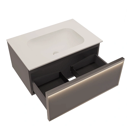 Тумба под раковину Vincea Elise 800 VMC-4EL800MG подвесная, серый матовый Тумба под раковину Vincea Elise 800 VMC-4EL800MG подвесная, серый матовый