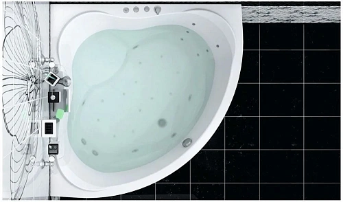 Акриловая ванна Aquanet Malta New 150x150 (каркас + смеситель Grohe BauEdge 2511700A) 00204003 + 00142192 + 00240613 Акриловая ванна Aquanet Malta New 150x150 (каркас + смеситель Grohe BauEdge 2511700A) 00204003 + 00142192 + 00240613