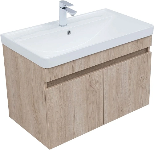 Тумба под раковину Aquanet Оптима 80 00344805 дуб светлый Тумба под раковину Aquanet Оптима 80 00344805 дуб светлый