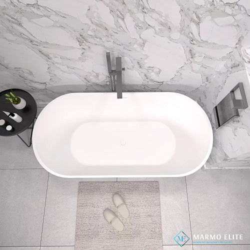 Ванна отдельностоящая Marmo-Elite Альтара NR-180-82-2 1800x820 из искусственного камня, без перелива, матовая Ванна отдельностоящая Marmo-Elite Альтара NR-180-82-2 1800x820 из искусственного камня, без перелива, матовая
