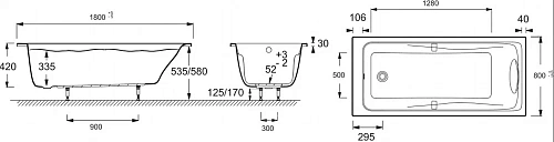 Акриловая ванна Jacob Delafon Odeon Up 180x80 E5BB2200-00 Акриловая ванна Jacob Delafon Odeon Up 180x80 E5BB2200-00