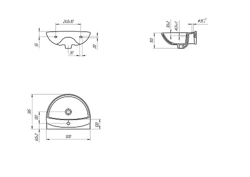 Раковина Cersanit Mito 50 UM-MIR50/1 (UM-MIR50/1) Раковина Cersanit Mito 50 UM-MIR50/1 (UM-MIR50/1)