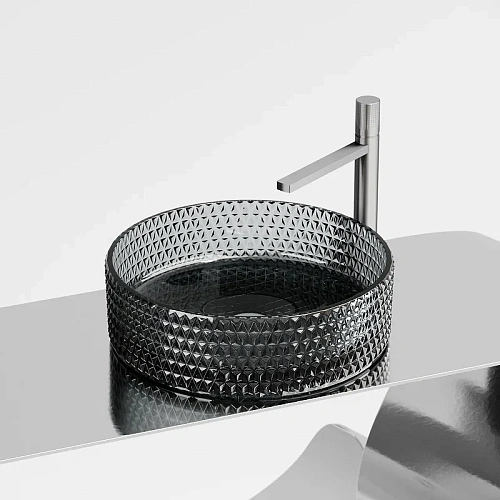 Раковина Ceramica Nova CRISTAL CN6060 черный накладная Раковина Ceramica Nova CRISTAL CN6060 черный накладная