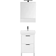 Комплект мебели Aquanet Гретта 55 New белый (2 ящика) 00239424 Комплект мебели Aquanet Гретта 55 New белый (2 ящика) 00239424