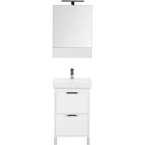 Комплект мебели Aquanet Гретта 55 New белый (2 ящика) 00239424 Комплект мебели Aquanet Гретта 55 New белый (2 ящика) 00239424