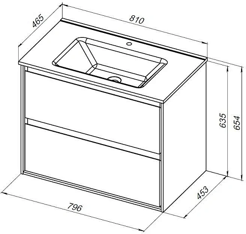 Тумба под раковину Aquanet Милан 80 белый глянец 00336369 подвесная Тумба под раковину Aquanet Милан 80 белый глянец 00336369 подвесная
