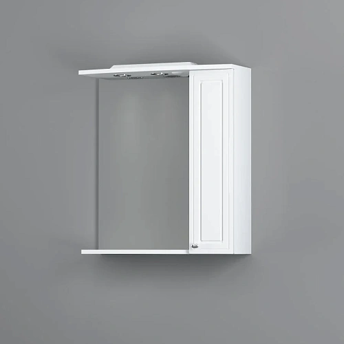 Зеркальный шкаф Damixa Palace One 65 M41MPR0651WG правый, с подсветкой, белый глянец Зеркальный шкаф Damixa Palace One 65 M41MPR0651WG правый, с подсветкой, белый глянец