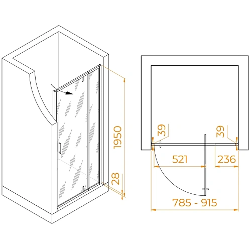Душевая дверь RGW Passage PA-008B 800 мм Easy Clean черный 350800889-24 Душевая дверь RGW Passage PA-008B 800 мм Easy Clean черный 350800889-24