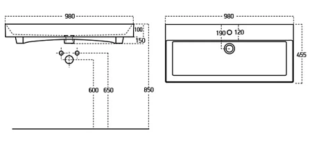 Раковина Sanovit Slim Synergy 100 17100 17100 Раковина Sanovit Slim Synergy 100 17100 17100