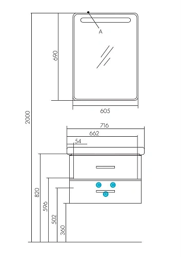 Тумба под раковину Aquaton Америна 70 белый 1A137601AM010 Тумба под раковину Aquaton Америна 70 белый 1A137601AM010