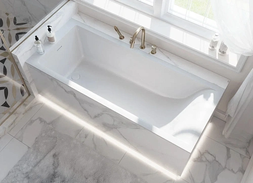 Ванна из искусственного камня Fontana Аура 1800x700 ФР-00018618 Solid Surface белый матовый Ванна из искусственного камня Fontana Аура 1800x700 ФР-00018618 Solid Surface белый матовый