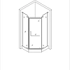 Душевой уголок Taliente 100x100x195см, пятиугольный, распашной, прозр.стекло 6мм, хром.профиль TA-10103-1CP Душевой уголок Taliente 100x100x195см, пятиугольный, распашной, прозр.стекло 6мм, хром.профиль TA-10103-1CP