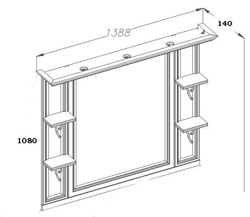 Модуль Opadiris Корсо Оро №11 00-00000608 приставной, слоновая кость Модуль Opadiris Корсо Оро №11 00-00000608 приставной, слоновая кость