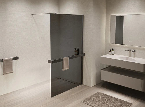 Душевая перегородка Vincea Walk-In VSW-1HR120CGGM 1200x2000 вороненая сталь, стекло тонированное Душевая перегородка Vincea Walk-In VSW-1HR120CGGM 1200x2000 вороненая сталь, стекло тонированное