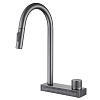 Картинка анонса товара «смеситель для кухни abber wasser kreis af8114ng с выдвижной лейкой, никель»