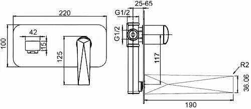 Смеситель для раковины Boheme VENTURO золото 385 встраиваемый Смеситель для раковины Boheme VENTURO золото 385 встраиваемый