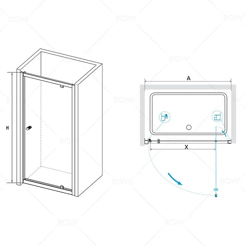 Душевая дверь RGW Passage PA-05 04080507-11 Душевая дверь RGW Passage PA-05 04080507-11