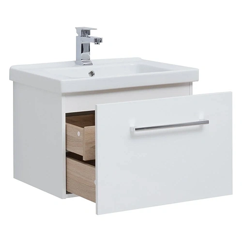 Тумба под раковину DREJA BIG INN, 65 см, подвесная, 1 ящик + выдвижной внутренний ящик, белый глянец 77.0201W Тумба под раковину DREJA BIG INN, 65 см, подвесная, 1 ящик + выдвижной внутренний ящик, белый глянец 77.0201W