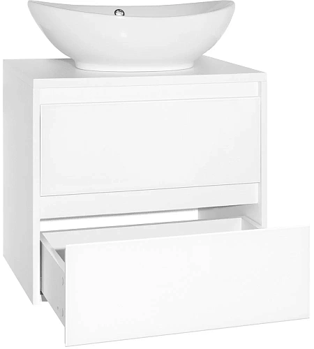 Тумба под раковину Style Line Монако 60 (2 ящ.), Гамма 56, Осина бел /бел лакобель, PLUS ЛС-00000632 Тумба под раковину Style Line Монако 60 (2 ящ.), Гамма 56, Осина бел /бел лакобель, PLUS ЛС-00000632