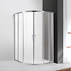 Картинка анонса товара «душевой уголок cezares molveno-r-22-90+20-p-cr 110x110см стекло рифленое, профиль хром»
