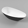 Картинка анонса товара «ванна из искусственного камня whitecross spinel a 150x70 (черный/белый мат) искусственный камень 020 0209.150070.20100»