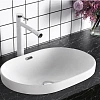 Раковина Ceruttispa CR018 600х400х170 накладная, белая, овальная, с переливом Раковина Ceruttispa CR018 600х400х170 накладная, белая, овальная, с переливом