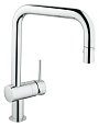 Смеситель для кухни GROHE Minta с выдвижным U-изливом/лейкой, хром (32322000) Смеситель для кухни GROHE Minta с выдвижным U-изливом/лейкой, хром (32322000)