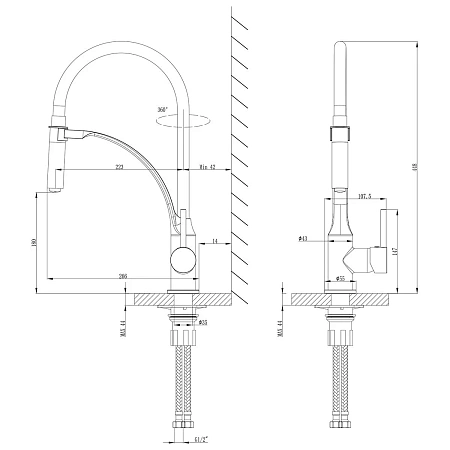 Смеситель для кухни Lemark Soul LM6007C, хром Смеситель для кухни Lemark Soul LM6007C, хром