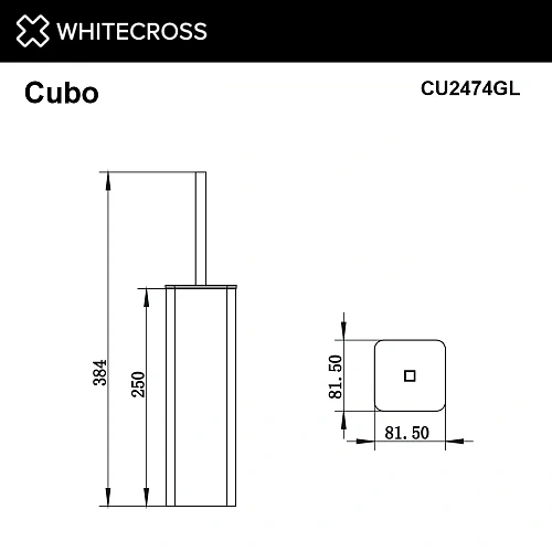 Ершик для унитаза WHITECROSS Cubo CU2474GL золото Ершик для унитаза WHITECROSS Cubo CU2474GL золото
