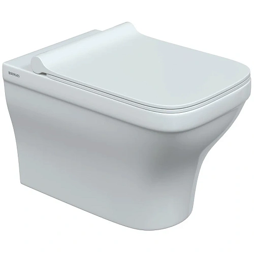 Комплект унитаза BERGES с инсталляцией NOVUM кнопкой L3 хром глянец, сидение дюропласт Strati Slim S 042448 Комплект унитаза BERGES с инсталляцией NOVUM кнопкой L3 хром глянец, сидение дюропласт Strati Slim S 042448