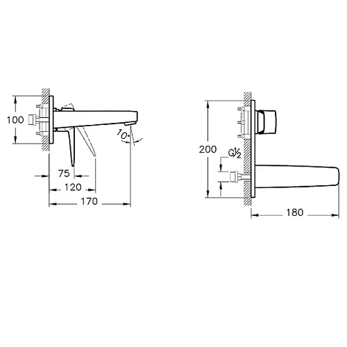 Смеситель для раковины Vitra Root Square A4273826EXP медь Смеситель для раковины Vitra Root Square A4273826EXP медь