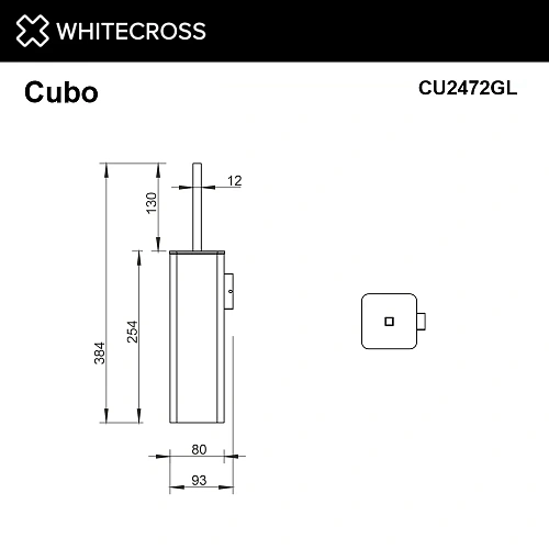 Ершик для унитаза WHITECROSS Cubo CU2472GL золото Ершик для унитаза WHITECROSS Cubo CU2472GL золото